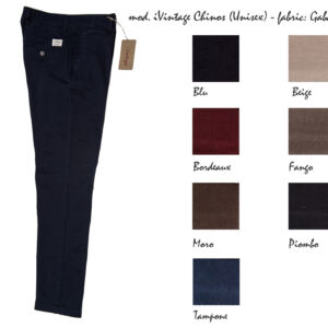 mod. iVintage Chinos (Unisex) - fabric: Gabardine